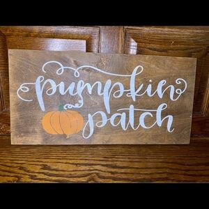 Pumkin Patch wooden sign 10x20